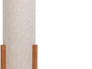 näve Stehlampe Matida, Ein-/Ausschalter, ohne Leuchtmittel, 1xE27 exkl., Holzgestell, Textilschirm natur, H: ca. 32cm, D: ca. 22cm