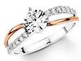 Amor Silberring Schmuck Geschenk, Fingerring Verlobung, mit Zirkonia (synth) in 00000
