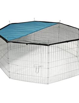 Kerbl Pet Freigehege 8eckig mit Sonnenschutz - 8 Elemente à B 57 x H 56 cm