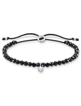 THOMAS SABO Armband Perlen mit Stein, A1987-401-11-L20V,-401-9-L20V,-905-17-L20V, mit Jaspis oder Onyx oder Zirkonia (synth)
