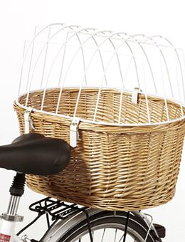 Aumüller Hunde-Fahrradkorb mit Schutzgitter - ca. L 53 x B 35 x H 43