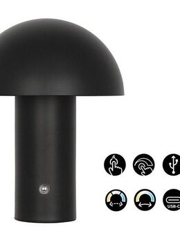 s.Oliver LED Tischleuchte Hillu, mehrere Helligkeitsstufen, LED fest integriert, warmweiß - kaltweiß, stufenlos dimmbar Typ-C-Ladekabel im Lieferumfang enthalten