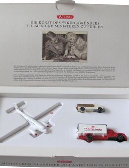 Wiking - Miniaturen Klassiker zu Lande und in der Luft - 3er Set - Kleintransporter, LKW & Flugzeug - Doberschütz
