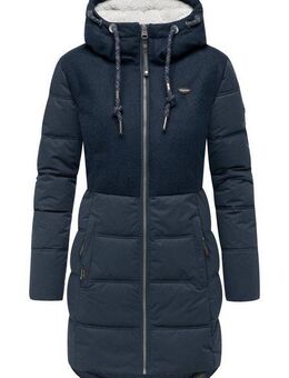 Ragwear Winterjacke Ashani Block Intl. stylischer Winterparka mit gefütterter Kapuze