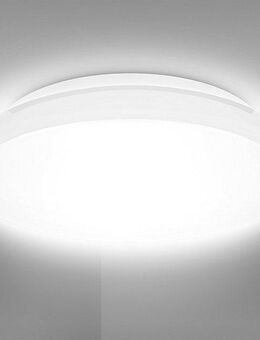 B.K.Licht LED Deckenleuchte BK_DB1295 LED Bad-Deckenleuchte, IP44, 10W, 4.000K neutralweißes Licht, LED fest integriert, Neutralweiß, Spritzwasserschutz, Badlampe, 900Lm, Ø22cm