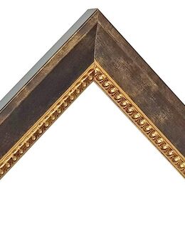 Leerrahmen Bilderrahmen-Holz-Barock-Sondermaße-alle Größen möglich 451 Schwarz- mit Perle - Holzminden