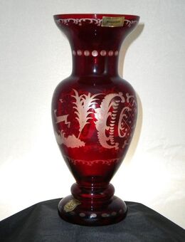 Große, sehr schöne Wittig Crystal ERWI Rubinglas Vase, Handarbeit - Lahnstein