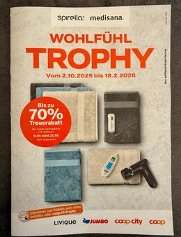 4 (8) volle Sammelkarten Wohlfühl Trophy von Coop - Lottstetten