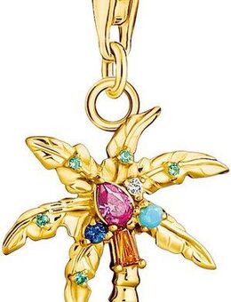 THOMAS SABO Charm-Einhänger Palme, 1934-488-7, mit Glas-Keramik Stein, Korund (synth), Zirkonia (synth)