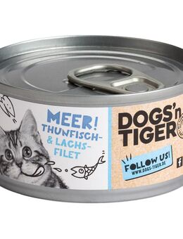 Dogs'n Tiger Cat Filet 12 x 70 g - Thunfisch- & Lachsfilet