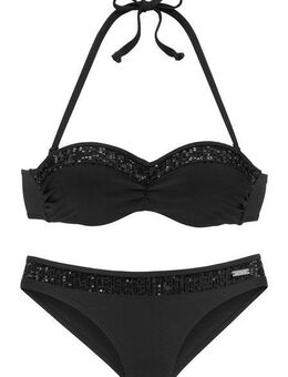Bruno Banani Bügel-Bandeau-Bikini mit Pailletten