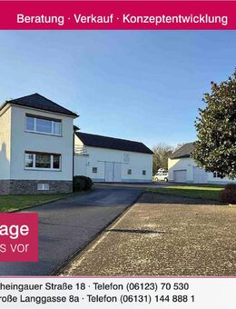 **Privilegiertes landwirtschaftliches Grundstück** Freist. Einfamilienhaus mit 2 Scheunen und großem Garten - Kiedrich