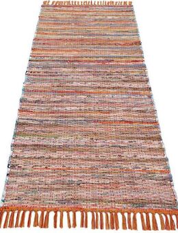 carpetfine Teppich Kelim Chindi, Wendeteppich, rechteckig, Höhe: 6 mm, handgewebt, Fleckerlteppich mit Fransen, auch vielen in Läufergrößen