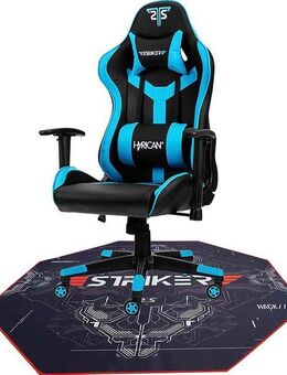 Hyrican Gaming-Stuhl Striker Gaming-Stuhl "Copilot" Gamingstuhl + Stuhlunterlage (Set), Bodenschutzmatte 1100x1100x2mm