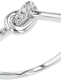 Amor Fingerring Knoten-Optik, 2037262/-63/-64/-65/-66, mit Zirkonia (synth)