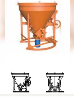 NEU Betonsilo Betonkübel Betonbombe Hand - / Haspelrad Kran 1000L - Hamminkeln