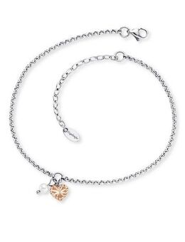 Engelsrufer Fußkette Herz, mit Süßwasserzuchtperle