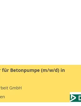 Kraftfahrer für Betonpumpe (m/w/d) in Gardelegen - Gardelegen (Hansestadt)