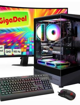 GAMEMAX GigaDeal Gaming-PC-Set VISTA COC AB PC-Komplettsystem (32", AMD Ryzen 5 7500F, GeForce RTX 5070, 32 GB RAM, 1000 GB SSD, Windows 11 + Gigabyte GS32QC LED-Monitor Curved, 80 cm (32)
