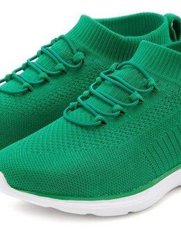 LASCANA Slipper, Halbschuh, ultraleicht und bequem, Sneaker zum Reinschlüpfen mit elastischen Schnürbändern VEGAN