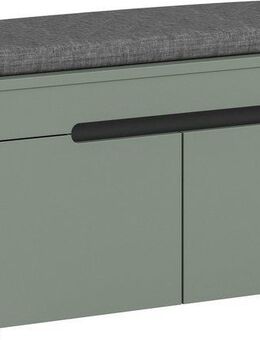 INOSIGN Sitzbank REHAT, TOPSELLER!, Breite 80cm, 2 Türen, 2 Fächer inkl. Sitzkissen (2-St., in verschiedenen Farben erhältlich), Garderobenbank, Flurbank, Dielenbank, Bank mit Stauraum, Bank