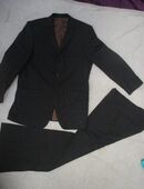 NEU * Gesellschafts * Dinner * Hochzeits * Anlass * Ausgeh * Business * Schurwolle * Nadelstreifen * Dandy Look * ANZUG ''BOGIE'' Original * Gr. 48- 50/ M * schoko- braun * caramèl * in 88499