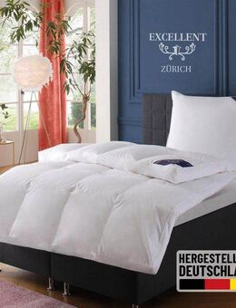 Excellent Daunenbettdecke Zürich, Bettdecken für Sommer und Winter, Decke, Füllung: 100% Daunen, Bezug: 100% Baumwolle, Bettdecke 135x200 cm, 155x220cm und weitere Größen, Made in Germany