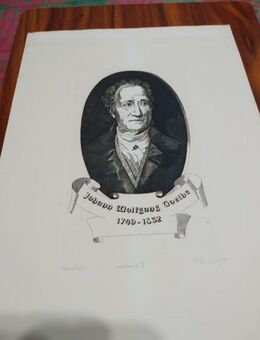 Kupferstich von Johann Wolfgang Goethe - eine limitierte Ausgabe - Frankfurt (Main) Bornheim