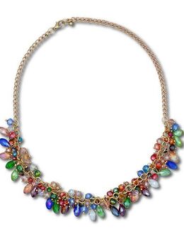 Steuer Collierkettchen Collier mit bunter Glaszierde