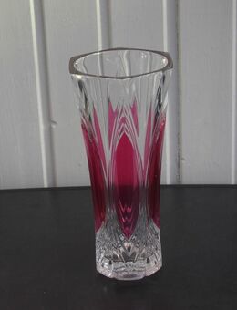 Bleikristall Vase klar rot 24 cm 1,4 kg Vintage Deko 7,- - Flensburg