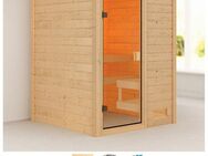 welltime Sauna Sandy, BxTxH: 145 x 145 x 187 cm, 38 mm, 3,6-kW-Plug & Play Ofen mit int. Steuerung