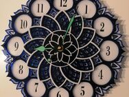 Wanduhr Uhr Mandala Blau-Weiß - Gelsenkirchen