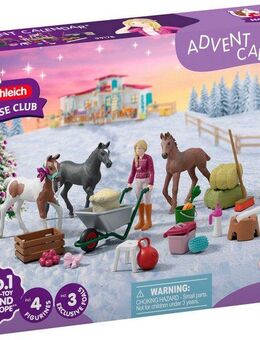 Schleich® Spielzeug-Adventskalender HORSE CLUB, Horse Club 2025 - Weihnachtswunder Fohlenaufzucht (99178)