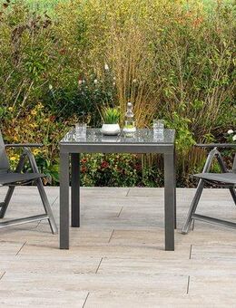 MERXX Balkonset Taviano, (Set, 3-tlg), 2 Klappsessel, 5-fach verstellbar, Balkon-Ausziehtisch