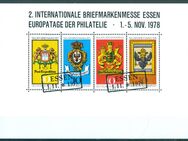 Bund, Vignettenblock zur 2. Internationalen Briefmarkenmesse Essen, Europatage der Philatelie vom 1.-5. Nov. 1978 - Porta Westfalica Zentrum