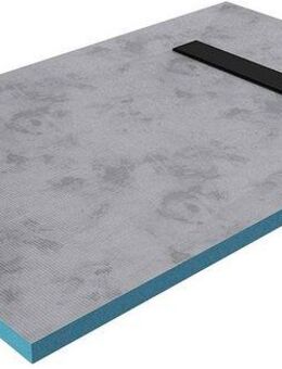 Marwell Duschwanne, rechteckig, Extrudiertes Polystyrol (XPS), 120 x 80 x 4 cm, aus sehr stabilem Polystyrol, inkl. Ablaufrinne