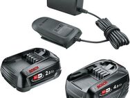 Bosch Home & Garden Akku Starter-Set, 2 Akkus 2Ah + 4Ah, 18 V, inkl. Ladegerät
