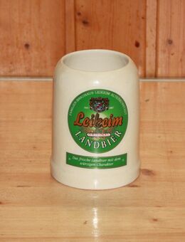 Leikeim Orginal Landbier seit 1887 Bierkrug Steingut Steinzeug Keramik 0,5L neu - Borken