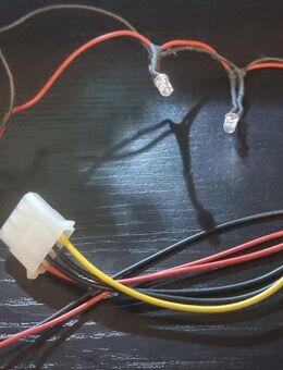 PC Strom Verlängerungskabel 1xIDE-Strom-Stecker 4pol.mit 3 x LEDs - Verden (Aller)