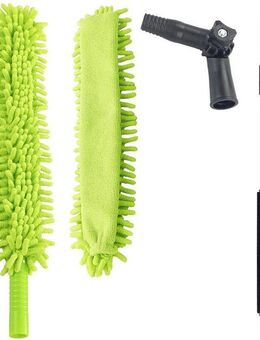 Maximex Staubwedel Teleskop-Staubschwert mit Knickgelenk, magnetisch anziehender Staubwischer, ultraflach, 2-Seiten Bezug