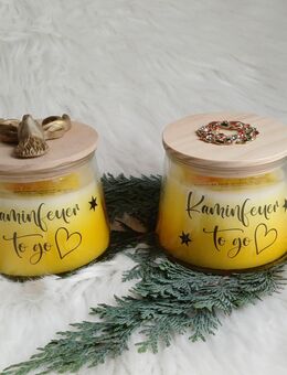 Duftkerze Kaminfeuer to Go Elch Adventskranz Weihnachten Deko - Rheinbach