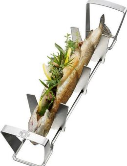 GEFU Grillschale FISCHHALTER BBQ, Edelstahl, (1-St), verstellbare Größe, leicht zu reinigen, perfekt für Grillpartys