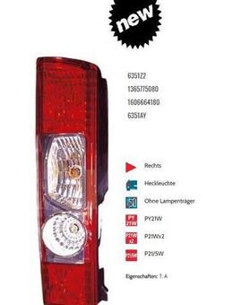 HECKLEUCHTE RÜCKLEUCHTE RECHTS CITROEN JUMPER 6351AY 1606664180 - Dortmund Wickede