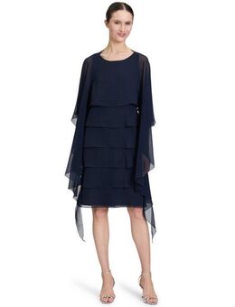 Vera Mont Multifunktionstuch Vera Mont Damen Chiffonstola mit Volant, Nahtführung