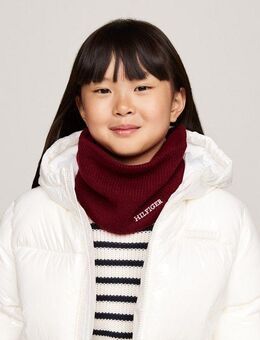 Tommy Hilfiger Strickschal MONOTYPE SNOOD, mit gesticktem Logoschriftzug