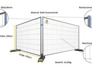 Hochwertiger Bauzaun Feuerverzinkt mit stabilen Füßen & Schellen - Ideal für Baustellen und Veranstaltungen - Vechelde