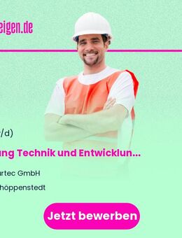 Leitung Technik und Entwicklung (m/w/d) im Bereich Maschinenbau / Schüttgutfördertechnik - Schöppenstedt