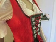 Original Granny VINTAGE * Nostalgie * Brauchtum * Folklore * Trachten * Blüten- Ranken- Stickerei * Volks * Oktoberfest * Dirndl * Kleid "STRASSER TRACHTEN" Gr. 34- 36/ XS- S * rot * wald- grün * - Riedlingen