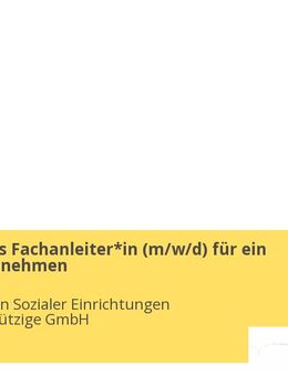 Maler*in als Fachanleiter*in (m/w/d) für ein Sozialunternehmen - Berlin