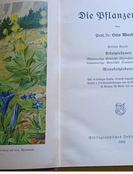 Buch von 1922 ....Die Pflanzenwelt Dritter Band von Otto Warburg - Ravensburg